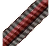 Petersham Grosgrain Ribbon - 25mm Cotton Assorted Striped Pattern - Premium French Woven - 10 Meters (Grey)