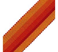 Petersham Grosgrain Ribbon - 25mm Cotton Assorted Striped Pattern - Premium French Woven - 5 Meters (Yellow)