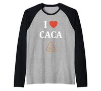 Péteur prout J'aime le caca Humour i Love caca Raglan Baseball Tee