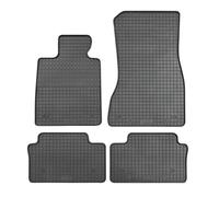 Petex 15411 Floor Mat Set Rubber Mats Front and Rear Black