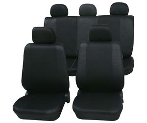 PETEX 26174804 Sydney Seat Cover 11 Pieces Polyester Black Driver Seat Passenger Seat Rear Seat