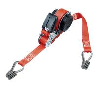 PETEX Automatic Ratchet Tie Down Strap Self-Retracting 1 Piece 5 m x 35 mm 1000/2000 daN up to 2000 kg Orange Double Pointed Hook