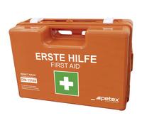 Petex 43924035 First Aid Case Orange DIN 13169 Moisture-Proof Compact