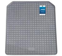 PETEX 48.5 x 57 cm Universal Rubber Car Floor Mat for Rear Car Footwell Grey