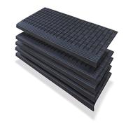 PETEX 5 x Stair Mats with Angle Edge Rubber for Indoor and Outdoor Use 64.5 x 25 cm Self-Adhesive Non-Slip