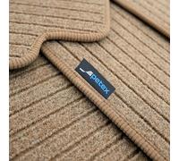 PETEX Car Floor Mats Fit for Opel Grandland Electric from 10/2024, Car Mat Set in Velour - Jona Beige, 4-Piece