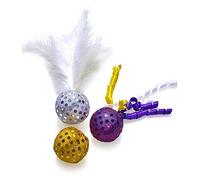 Petface 3 Pack Cat Toys - Assorted Glitter Balls