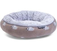 Petface Angry Mouse Donut Cat Bed, 45 cm, Cosy Plush Retreat (Pack of 1) | Soft Fleece Outer, Faux Fur Cushion, Anti-Slip Base, Indoor Use