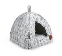 Petface Bamboo Plush Igloo Cat Bed 47018 Cosy Pet Hideaway 40D x 40W x 35H cm