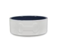 Petface Bone Ceramic Bowl Cream/Navy 20cm