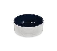Petface Bone Ceramic Dog Food Bowl (Cream/Navy), 15cm