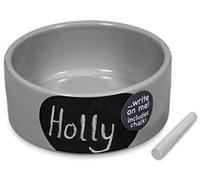 Petface Dog Bowl Chalkboard - Ceramic, Grey - 20cm