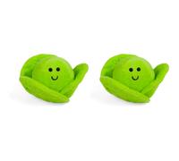 Petface Christmas Brussel Sprout, Plush Dog Toy with Built-In Squeaker