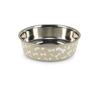 Petface White Bones Print Deli Dog Bowl, 17 cm