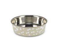 Petface White Bones Print Deli Dog Bowl, 21 cm