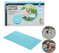Petface Dog Cooling Mat 90x50cm Gel Pet Cool Pad Summer Bed Large Blue