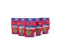 Petface Dog Deli Fruity Biscuits Dog Treats with Blueberry & Raspberry, Wheat Free, Hand baked in the UK, 120 g (Pack of 5)