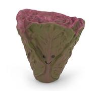 Petface Foodie Faces Red Lettuce Latex Dog Toy with Built-In Squeaker, Durable Fetch Toy, Small (Pack of 1)