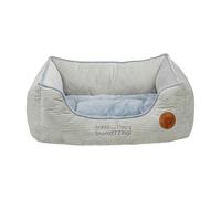 Petface Cord Square Pet Bed, Grey, Medium (Pack of 1)