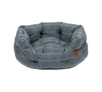 Petface Heather Tweed Machine Washable Oval Dog Bed with Reversible Cushion, Large