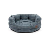 Petface Heather Tweed Machine Washable Oval Dog Bed with Reversible Cushion, Medium
