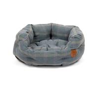 Petface Heather Tweed Oval Dog Bed with Reversible Cushion, Machine Washable, Small (Pack of 1)