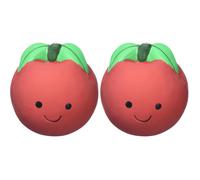 Petface Latex Tomato Soft Chew Dog Toy, Large (Pack of 2)