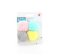 Petface Little Pet 4 Catnip Pom Poms for Cats and Kittens (Pack of 1) | Soft Balls, Lightweight & Fun, Engages Play Instincts, Promotes Healthy Exercise