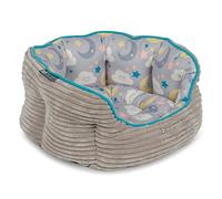 Petface (Little Petface) Grey Cord Kitten and Puppy Bed with Reversible Cushion, Machine Washable (Pack of 1)