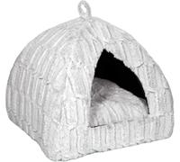 Petface Luxury Bamboo Plush Cat Igloo Bed, Cosy Pet Hideaway for Cats and Kitte