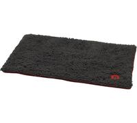 Petface Dog Crate Mat Outdoor Paws - Medium Memory Foam, Removable Microfibre Cover, 75x58cm, Black