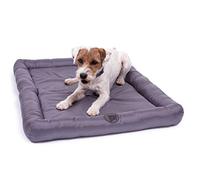 Petface Waterproof Memory Foam Dog Bolster Mattress Crate Bed, 100.5cm, Grey