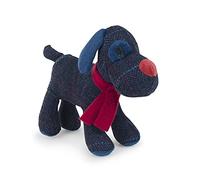 Petface Midnight Tweed Freddi, Christmas Plush Dog Toy with Built-In Squeaker (Pack of 1)