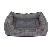 Petface Moss Green Square Dog Bed with Reversible Cushion, Machine Washable, Small (Pack of 1)