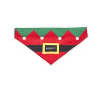 Petface Naughty or Nice Christmas Pet Bandana Clip Strip - One Size