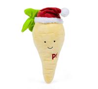 Petface Peter Parsnip Christmas Plush Dog Toy with Built-In Squeaker (