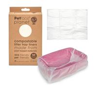 Petface Planet Compostable Cat Litter Tray Liners, 50 Pack, Durable, 47 x 35.5 cm