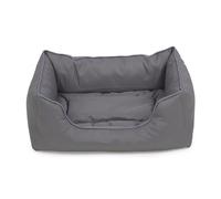 Petface Planet Ocean Cycle Square Dog Bed with Reversible Cushion, Grey, Medium (Pack of 1)