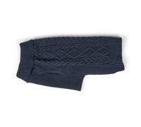 Petface Knitted Dog Sweater Made From Recycled Bottles, Navy, Medium, 40-45 cm