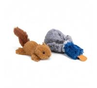 Petface Plush Cat Toy Bundle - Includes Freddie Fox & Dudley Duck Plush, Both Filled with Catnip, Suitable for Cats & Kittens