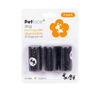 Black Dog Poo Bags 60 Pack - Black