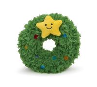 Petface Remy Wreath Plush Christmas Dog Toy with Built-In Squeaker