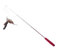 Petface Retractable Feather and Bell Wand Cat Teaser Toy, Extends From