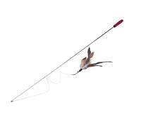 Petface Retractable Feather and Bell Wand Cat Teaser Toy, Extends From 31cm up to 84cm, for Interactive and Stimulating Playtime