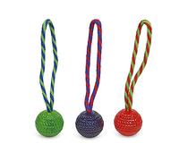Toyz by Petface Chew and Bouncy Rope Ball for Dog, Blue/Red/Green