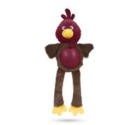 Petface Roxie Rubber Tum Turkey Plush Christmas Dog Toy with Built-In Squeaker