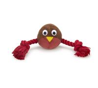 Petface Ryan Robin With Rope Plush Christmas Dog Toy - One Size