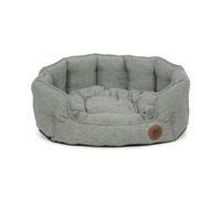 Petface Sage Herringbone Oval Dog Bed, Large (Pack of 1) | Large Size, Removable Cushion, Machine Washable, Anti-Slip Base, Durable Materials