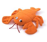 Petface (Seriously Strong by Petface) Plush and Rubber Lobster Dog Toy, Orange