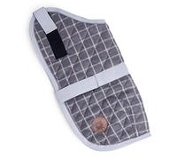 Petface Signature Check Pattern Quilted Dog Coat, 30 cm, Grey
